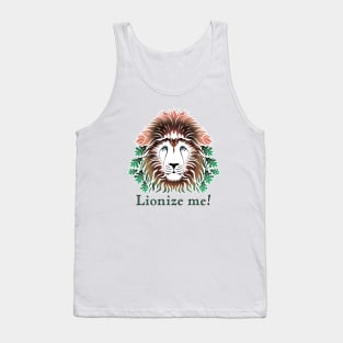 Lionize Me! - Lion Head With Oak Leaves Tank Top